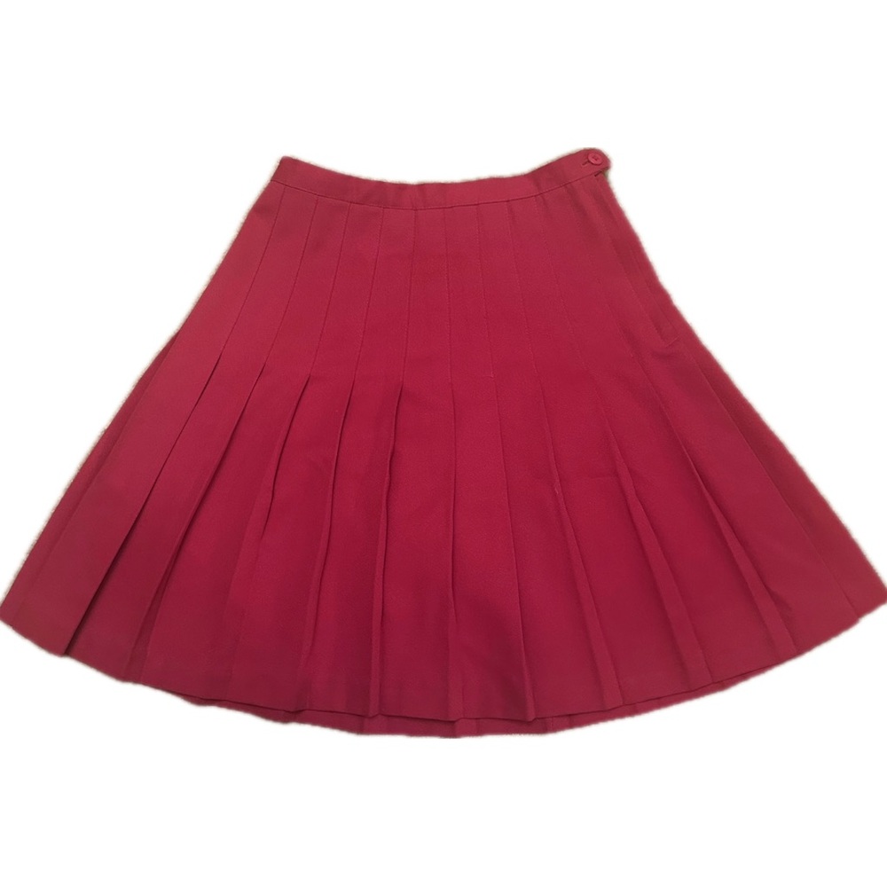Hillard & Hanson A-Line Skirt in Red